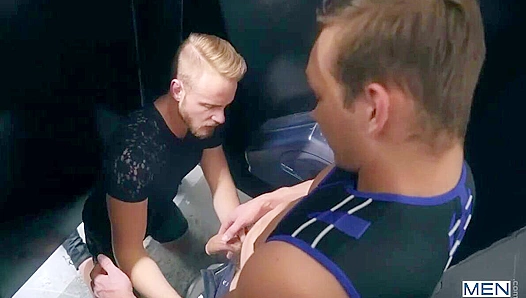 Kaleb Stryker & Jackson Traynor Take Turns Drilling Liam Wood in the Nightclub Bathroom