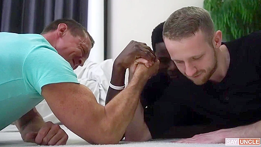 Interracial Three-Way Fiesta - Austin, Pierce, and Drake Go Wild