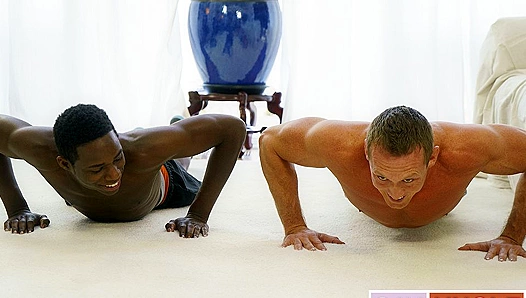 Push-Up Contest Turns Hot - Intense Anal with Pierce Hartman & Drake Magnum