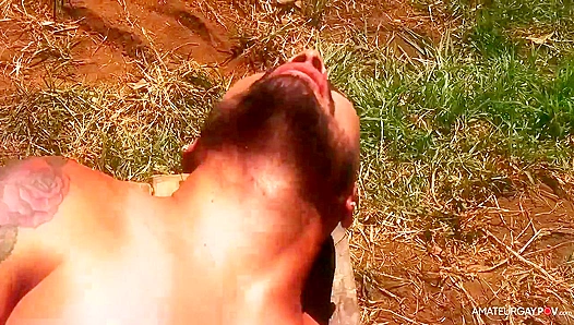 Sunlit Outdoor Fuck - Romeo Davis Takes It Raw in AmateurGayPOV