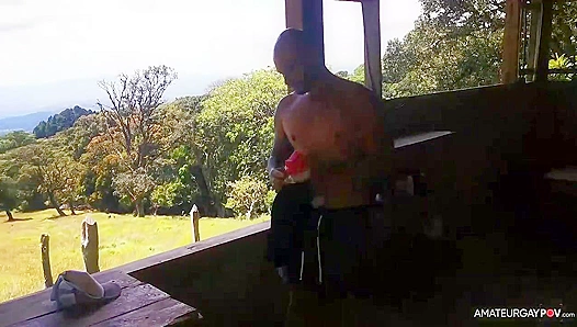 Sunlit Outdoor Fuck - Romeo Davis Takes It Raw in AmateurGayPOV