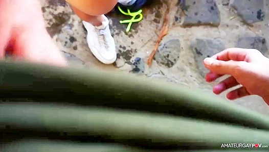 Sunlit Outdoor Fuck - Romeo Davis Takes It Raw in AmateurGayPOV