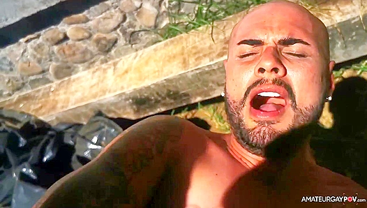 Sunlit Outdoor Fuck - Romeo Davis Takes It Raw in AmateurGayPOV