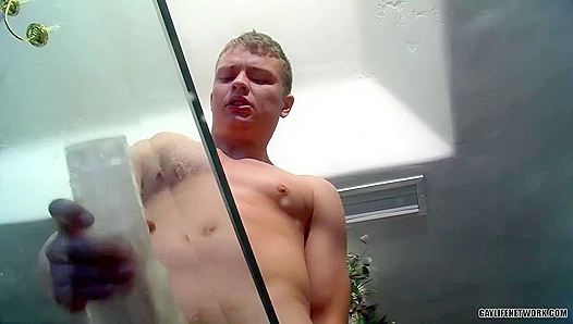 Micah Andrews Pleases His Cock with a Toy