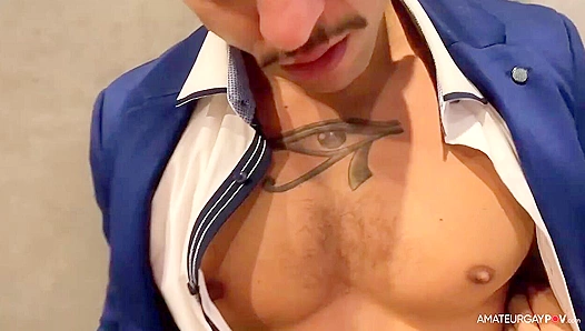 Late for Work - Lucas Mançini's steamy Morning Encounter - Amateur Gay POV