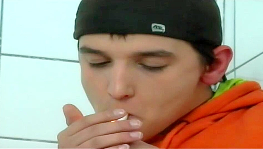 Ari Black Strokes His Hard Cock and Blows a Colossal Load