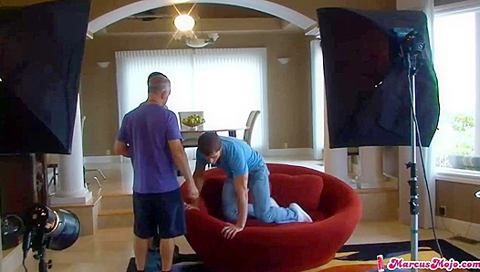 Massage Turned Hot - Marcus Mojo & Jimmy Clay Go Oral On The Set