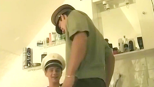 Sailors Cum Together in Toilet Fun - BeddableBoys