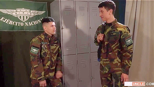 Latino Heat - Will & Caetano’s Steamy Military Dick Action