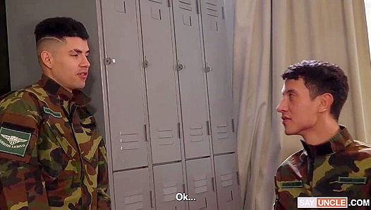 Latino Heat - Will & Caetano’s Steamy Military Dick Action