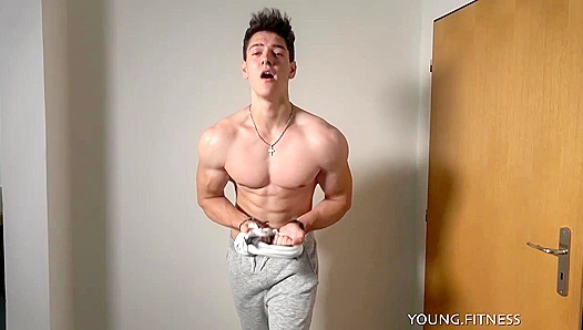 Musclebound Sex God Flexes & Fucks - Hot Eastboy Action!