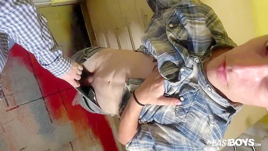Adorable Johny Walsh Gets Handjob from Hungry Stud - Eastboys