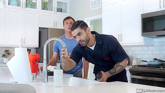 Arad Takes Control - Owning Aiden's Slutty Mouth in the Shower