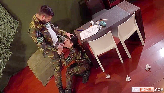 Cecil Rose and Ares Nikol Share a Cum-Filled Finale - Military Dick