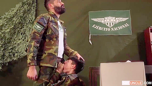 Cecil Rose and Ares Nikol Share a Cum-Filled Finale - Military Dick