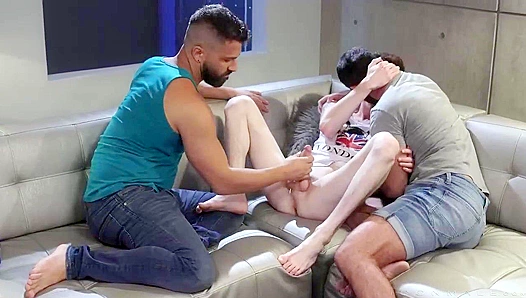 Adam Ramzi and Jake Nicola Heat Up the Lab in a Steamy Threesome