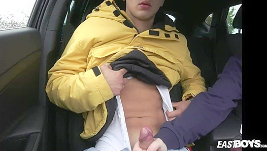 Finn Harper Gets Handjob Action in the Car - Eastboys