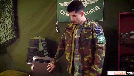 Sergeant Fucks Daniel Trebol and Caetano Soares - Hard Duty