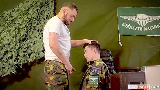 Sergeant Fucks Daniel Trebol and Caetano Soares - Hard Duty