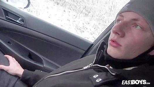 Snow Day Handjob - Horny Jerzy Fox Gets It Done - Eastboys
