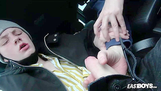 Snow Day Handjob - Horny Jerzy Fox Gets It Done - Eastboys