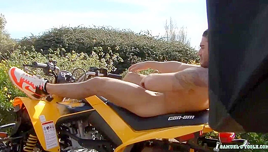 Horny Samuel O'Toole Toys with His Hard Cock On Set