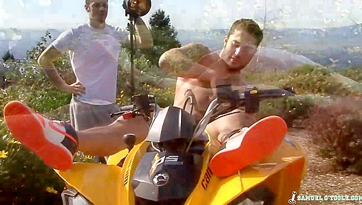 Horny Samuel O'Toole Toys with His Hard Cock On Set