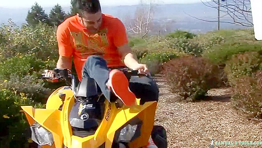 Horny Samuel O'Toole Toys with His Hard Cock On Set