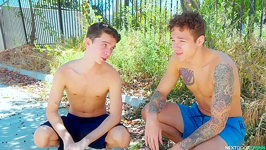 Dorm Room Dicking - Jayden Marcos & Sam Ledger Fuck Next-Door Twinks