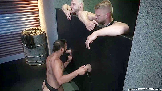 Raging Stallion - Logan Stevens Triple Teamed by Hung Studs