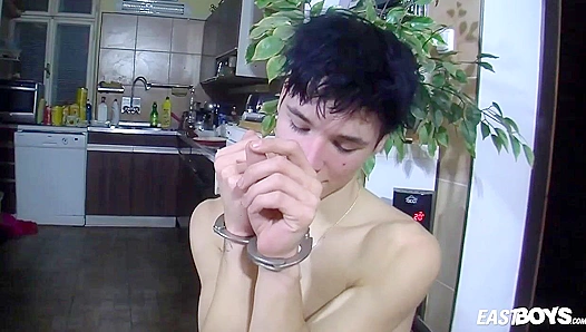 Handcuffed Pleasure - Rosario Brown Fucks Himself Raw - Eastboys