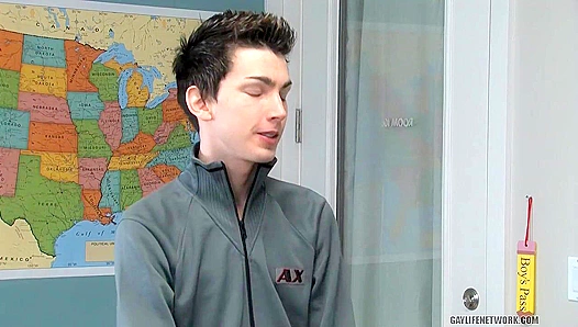 Brice Carson Takes Control - Classroom ProneFuck with Colby London