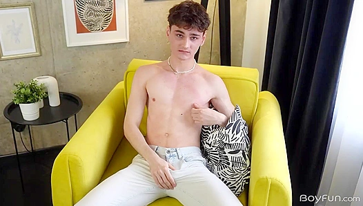 Miron Sokolov Strokes Wildly, Embracing His Naughty Side