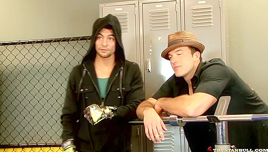 Naked Boxing Bang - Trystan Bull & Johnny Torque Go At It On The Set