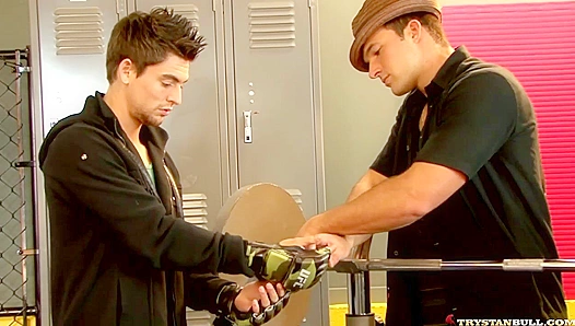 Naked Boxing Bang - Trystan Bull & Johnny Torque Go At It On The Set