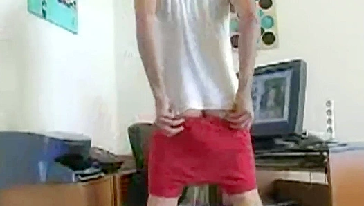 Bad Boy Justin Rocks His Huge Dick with Joyful Strokes