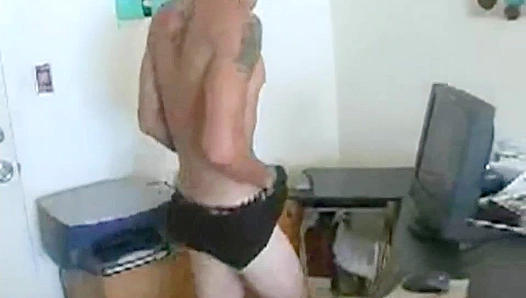 Bad Boy Justin Rocks His Huge Dick with Joyful Strokes