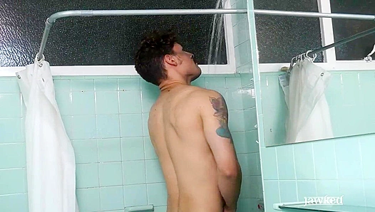Shower Surprise - Andy Stevens Jerks Off for You - Jawked