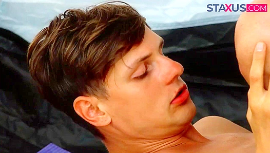 Horny Angel Black and David Hollister Get Wild Outdoors - Gay XXX