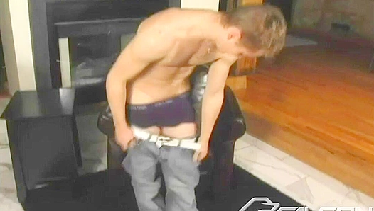 Brice Flexes His Thick Cock and Strokes Hard - Falcon Studios