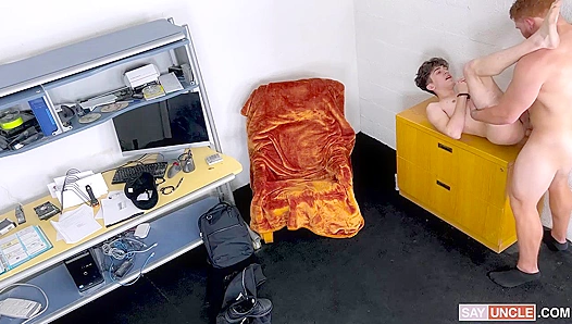 Hot Cops Donovin Rece and Jeremiah Cruze Fuck in the Chair