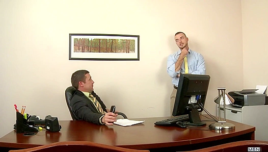 Horny TrevorKnight & JessieColter - Intense Anal Passion in The Gay Office