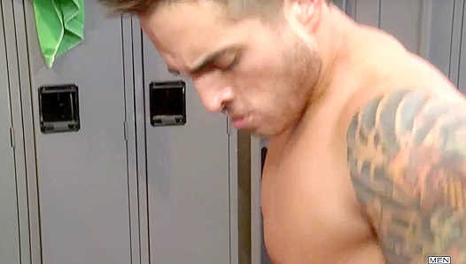 John Magnum Punishes Bryce Star in the Locker Room - Hot Gay Discipline