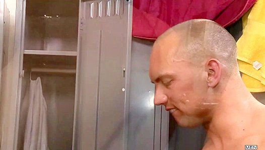 John Magnum Punishes Bryce Star in the Locker Room - Hot Gay Discipline