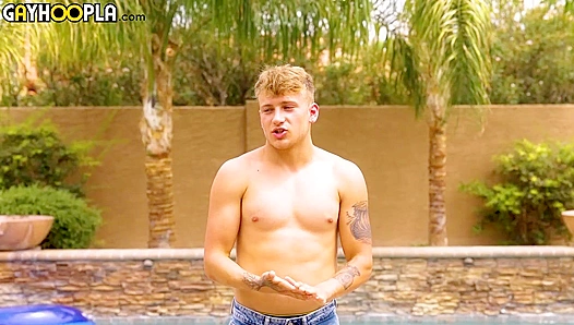 James Connors Dishes Sexy Poolside Interview and Seductive Preening - GayHoopla