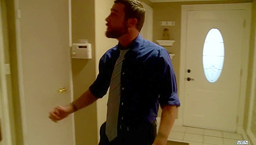 Big-Cocked Studs Take On a Bearded Bastard at School