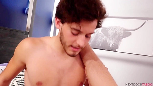 Nextdoor Twink Rides His Floppy-Haired Neighbor's Dick With Joy