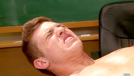 Big Dicks at School - Horny Threesome in the Classroom