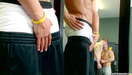 Cody Cummings Strokes to Two Hot Dudes Fucking