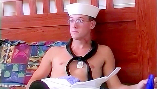 Sailor Glen Michaels Strokes His Throbber - Dorky Maritime Desire